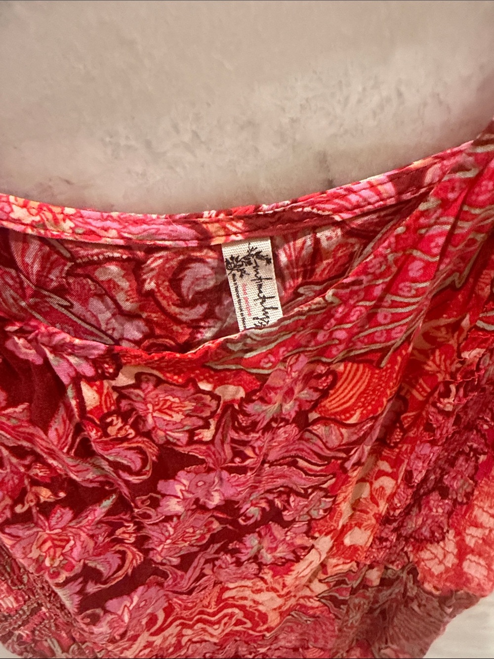Free People Red & Pink Floral Maxi Dress - Picture 4 of 4
